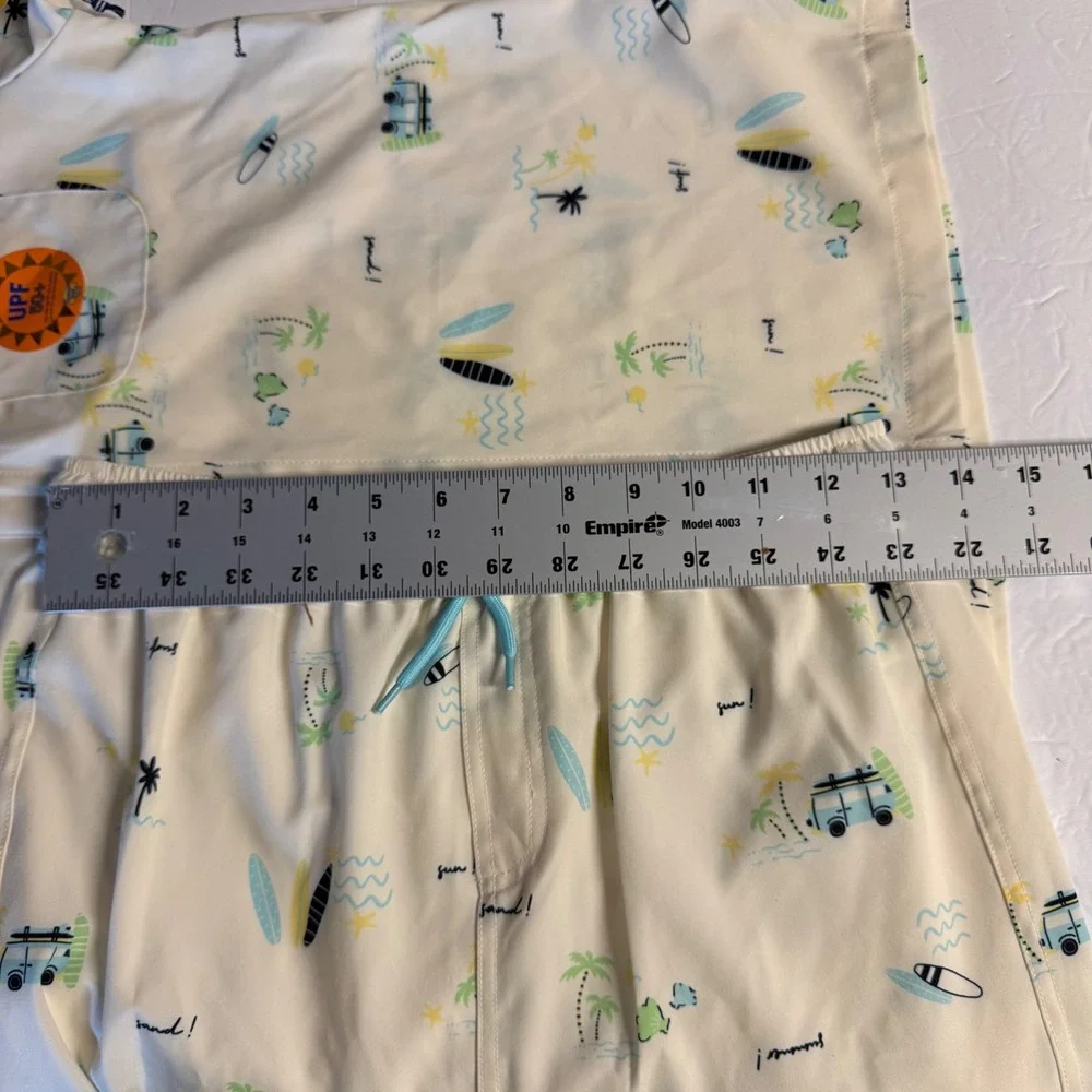 Banana Boat Kids Swim Set, Beach Surf Van Print, UPF‎ 50+, Matching Outfit